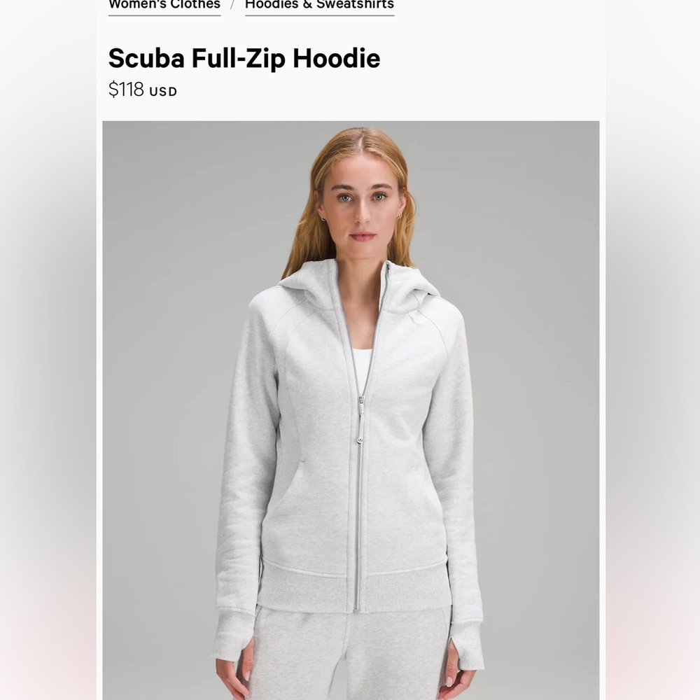 Lululemon Scuba Full Zip hoodie